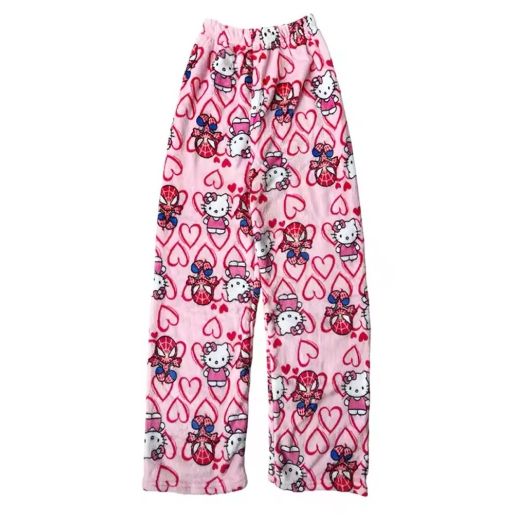 Hello Kitty Pink Heart Pajama Bottoms